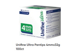 Unifine Pentips Ultra 4MM X 32G 100CT Owen Mumford 