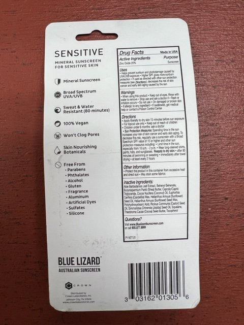 Blue Lizard Protezione Solare Minerale Baby SPF 50+: 148 Ml, Ossido Di Zinco, Resistente All'Acqua, Smart Bottle Technology, Confezione Da 3