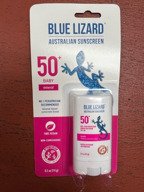 Blue Lizard SPF 50+ Baby Mineral Australian Sunscreen Stick 0.5oz 
