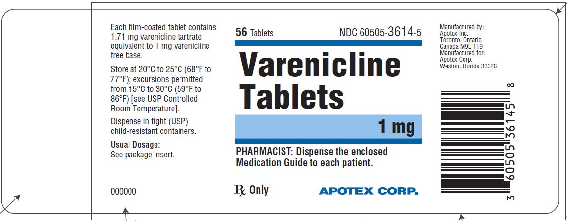 Rx Item-Varenicline Tartrate Tab 1 MG (Base Equiv) By Apotex Corp Gen Chantix 