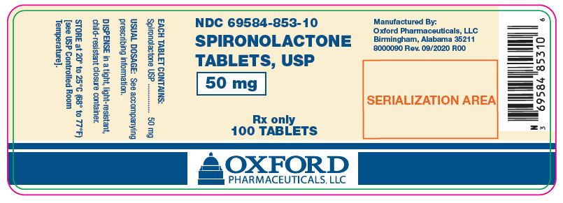Rx Item-Spironolactone 50Mg Tab 500 By Oxford Pharma Gen Aldactone