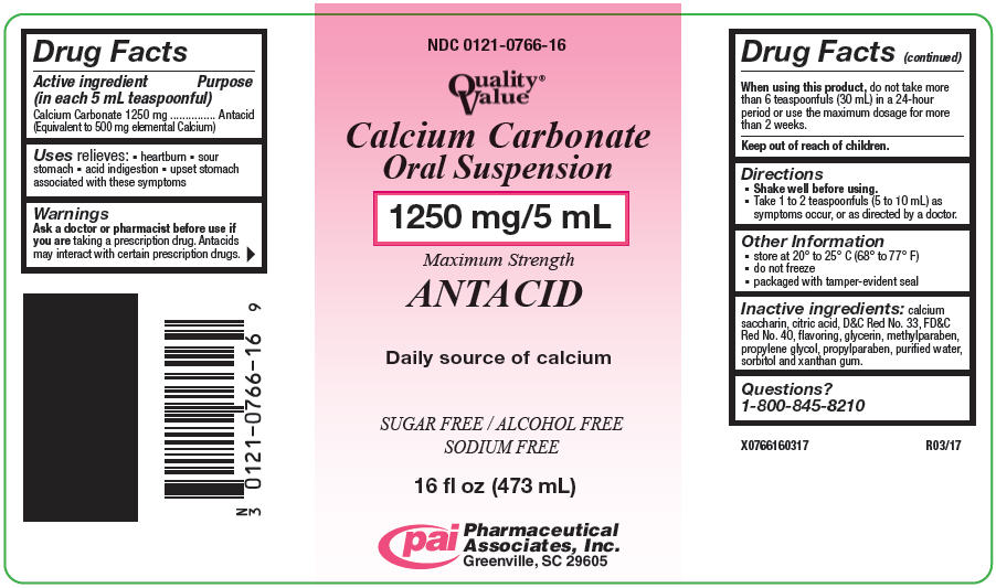 Calcium Carbonate 1250Mg/5 ml Suspension 16 oz By Pharmaceutical Assoc USA 