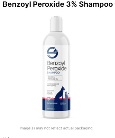 Benzoyl Peroxide 3% Shampoo for Dogs, Cats and Horses, Passion Fruit ...