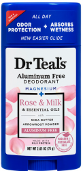 Dr Teals Rose Milk Alum Free Deo 2.65Oz By Parfums De Coeur Ltd USA 