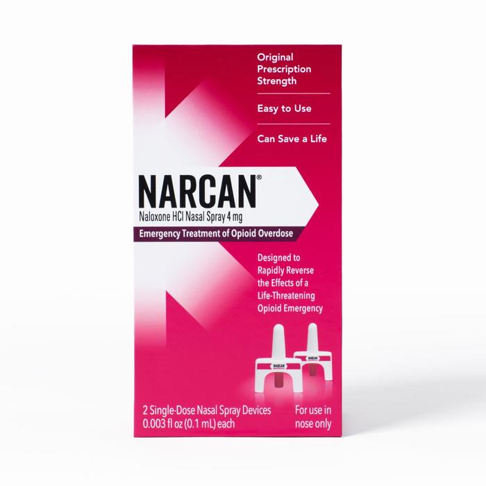 Narcan naloxone OTC Nasal 4Mg Spray 2X0.1 Ml By Emergent Devices