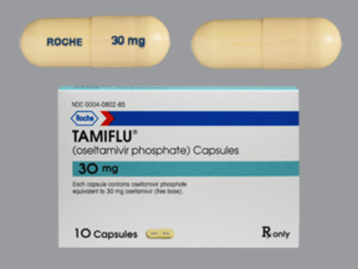 Rx Item:Tamiflu Oral 30mg 10 Capsules Oseltamivir by Genentech USA 