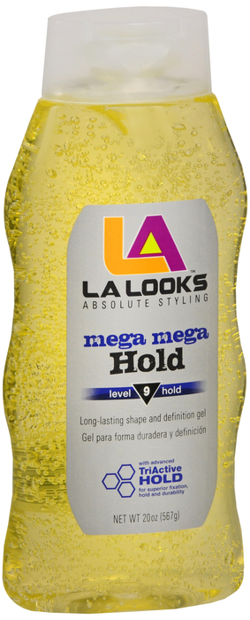 Case of 6-LA Looks Mega Mega Hold Hair Gel  20 oz 