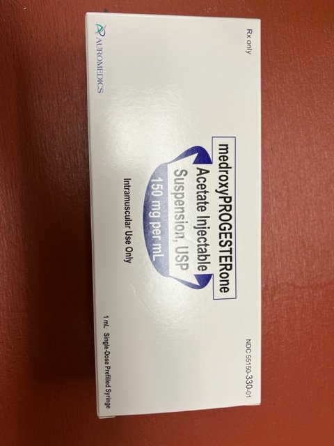 Rx Item:Medroxyprogesterone 150MG 1ML PFS by Auromedic Gen Depo Provera