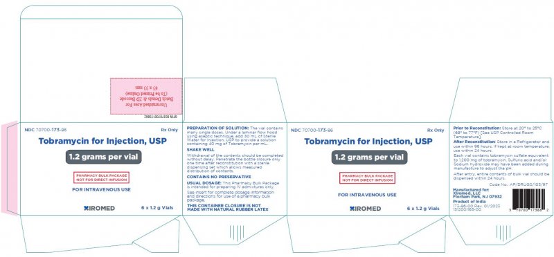 Rx Item-Tobramycin 1.2GM  6 Vial by Xiromed Pharma USA  