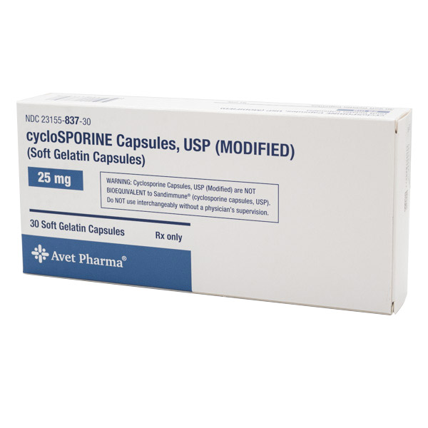 Rx Item-Cyclosporine 25Mg Cap Modified 30 By Avet Heritage Pharma Gen Gengraf