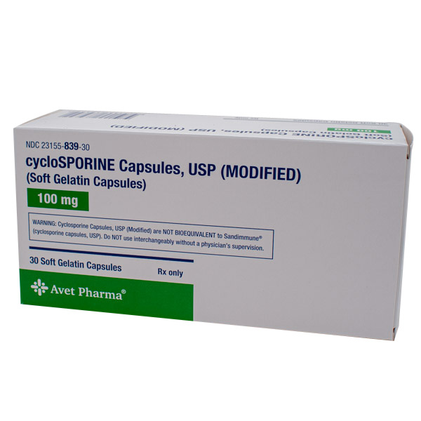 Rx Item-Cyclosporine 100Mg Cap Modified 30 By Avet Heritage Pharma Gen Gengraf