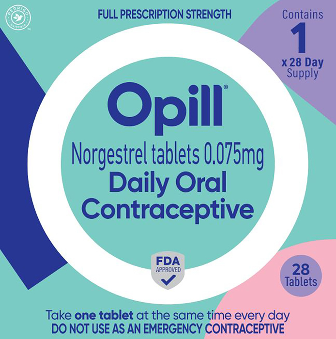 OPill Norgestrel 0.075 MG TAB 1x28ct OTC  By Perrigo Pharma USA