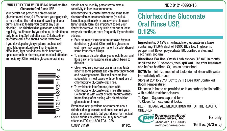 Case of 12-Rx Item-Chlorideorhexidine 0.12% Liq 473 By Pharmaceutical Assoc 