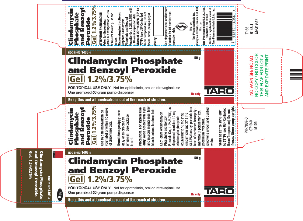 Rx Item-Clindamycin-Benzoyl Peroxide 1.2%/3.75% GEL-50GM Gen Onexton by Taro