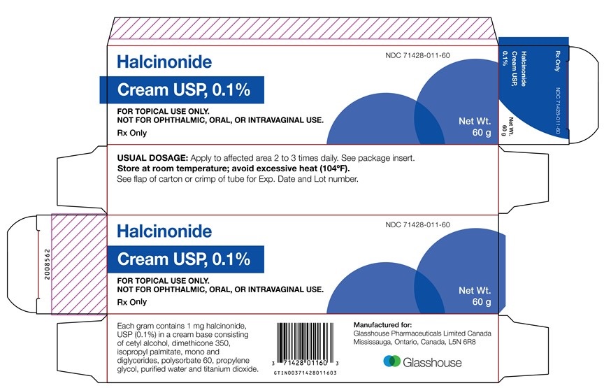 Rx Item-Halcinonide 0.1% Crm 60 By Glasshouse Pharmaceutical Ind USA Gen Halog
