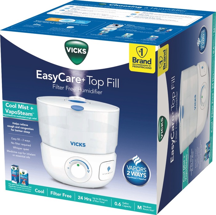 Vicks EasyCare+ Top Fill Humidifier Cool Mist 0.6Gal by Kaz Inc.