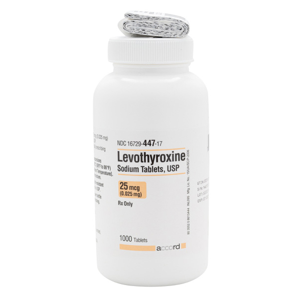 Rx Item-Levothyroxine 25MCG 1000 Tab by Accord Pharma USA 