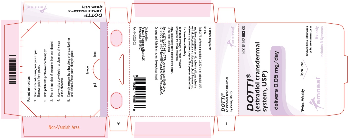 Rx Item-Dotti Estradiol 0.05mg/day  Patch 8 by Amneal Pharma USA Gen Vivelle