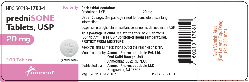 Rx Item:Prednisone 20MG 100 TAB by Amneal Pharma USA Gen Deltasone