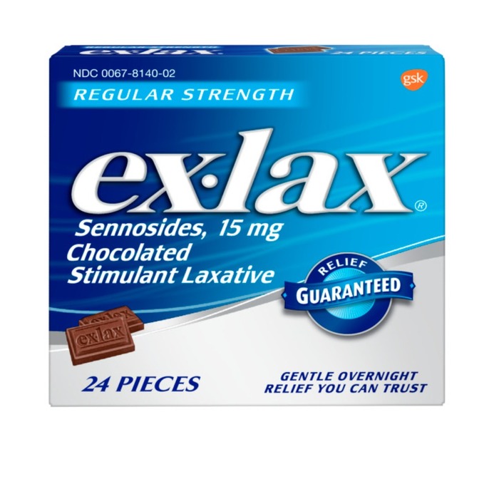 Ex-Lax Regular Strength Stimulant Laxative Chocolate- 24Ct by Glaxo
