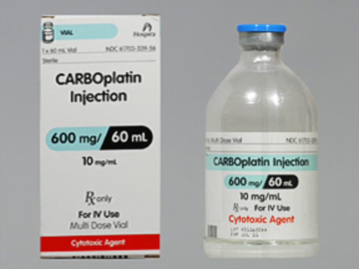 Rx Item-Carboplatin 600MG sol 60 ML Multi Dose Vial by Pfizer Pharma USA Injec Gen Paraplatin