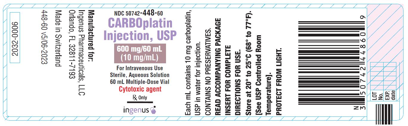 Rx Item-Carboplatin 10 Mg/Ml Vl 60ml By Ingenius Pharma USA Gen Paraplatin