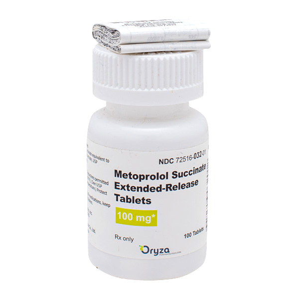 Rx ItemMetoprolol Succinate 100MG ER 100 Tab by Oryza Pharma USA Gen