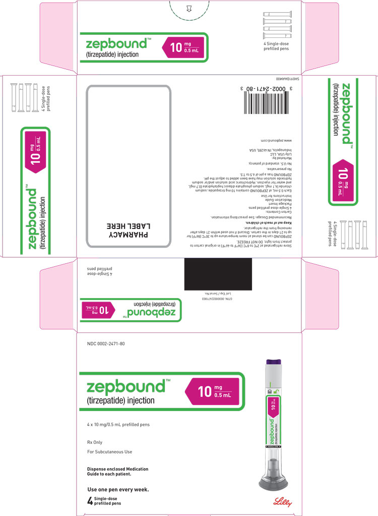 Rx Item:Zepbound 10MG 4X0.5ML PFP by Lilly Eli & Co USA