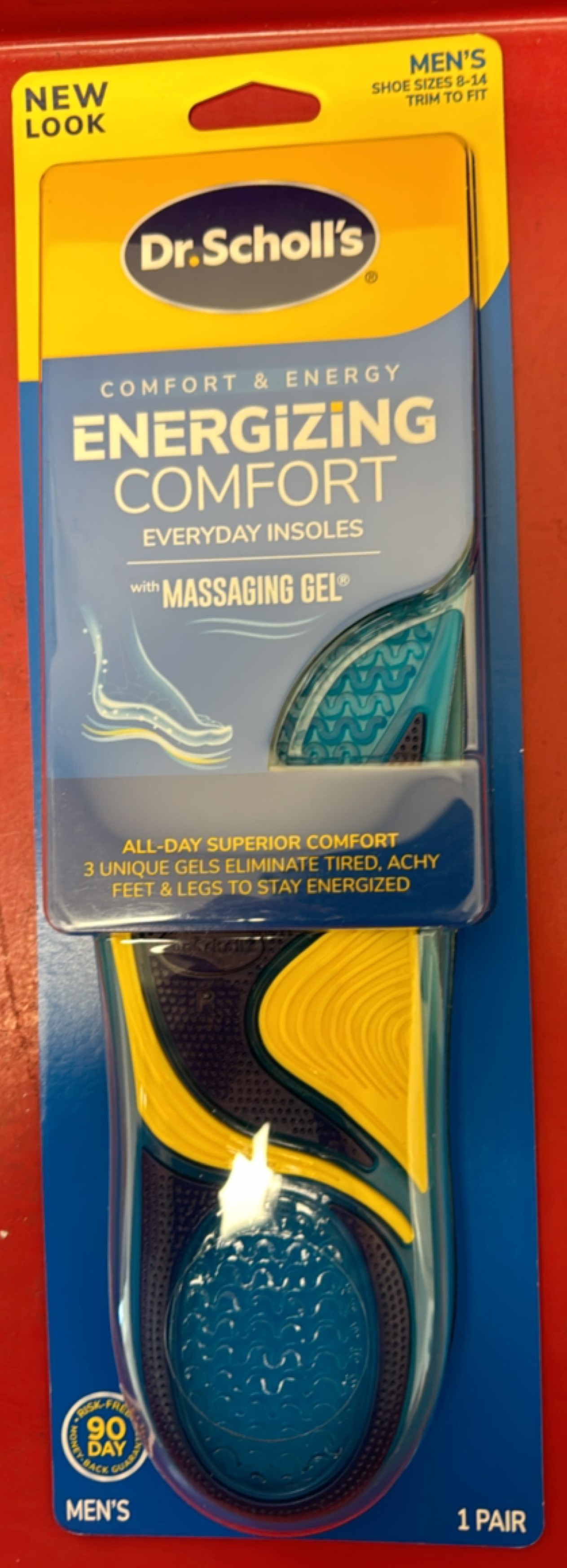 Pack of 12Dr. Scholl's Energizing Comfort Everyday Insoles Men's Sizes 8-14 1 PR