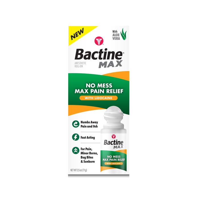 Bactine Max Pain Relief Roll-on with Lidocaine 2.5oz