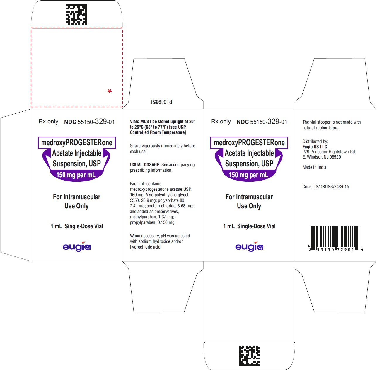 Rx Item-Medroxyprogesterone 150MG 1 ML SDV Gen Depo Provera