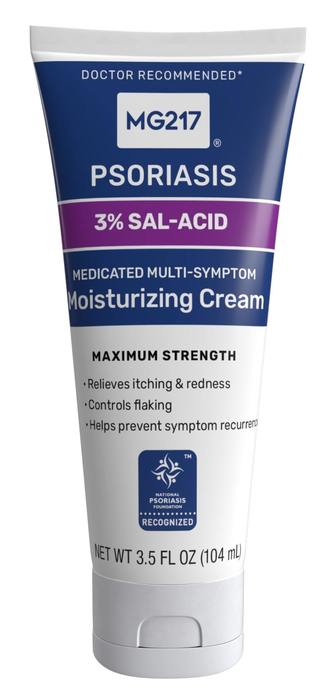 MG217 Psoriasis 3% Sal-Acid Moisurizing Cream 3.5oz By Wisconsin Pharmacal Company USA 