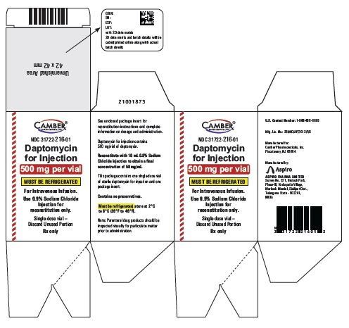 Rx Item-Daptomycin 500MG SDV Gen Cubicin -KEEP REFRIG- by