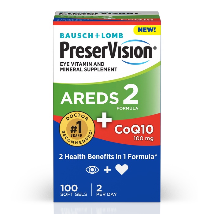 PreserVision AREDS 2 + COQ10 Softgels 100 By Bausch & Lomb Americas