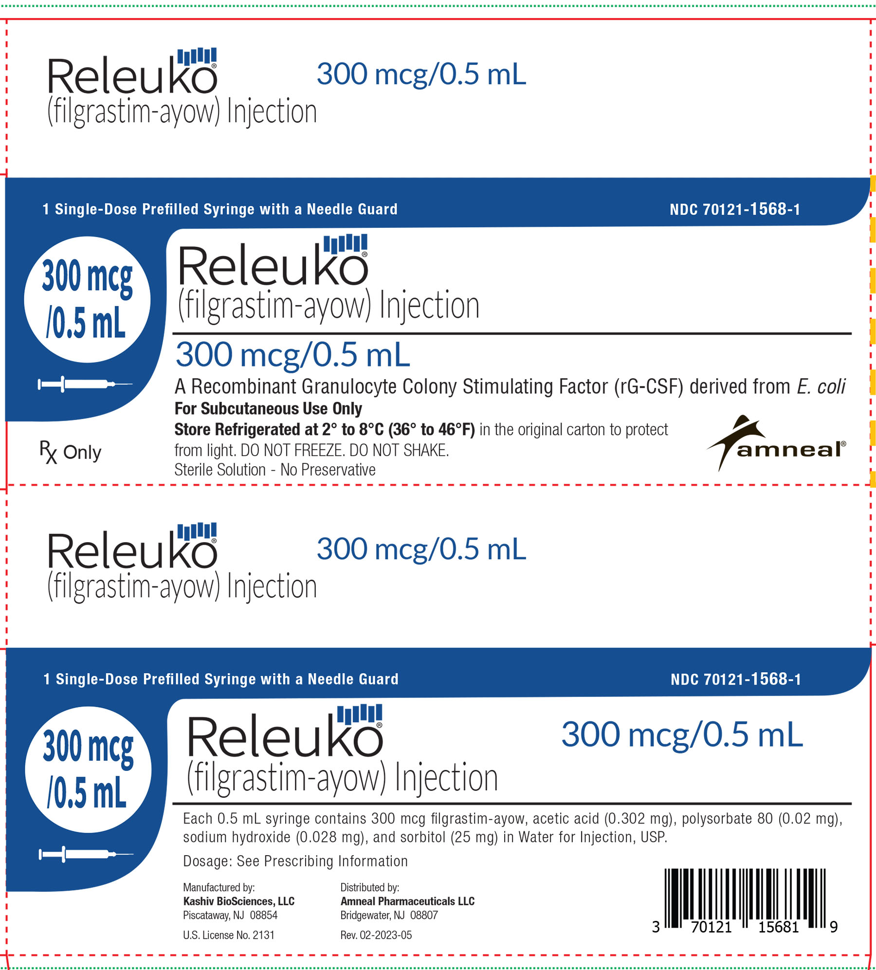 Rx Item-Releuko 300 Mcg Pfs 10X0.5 Ml By Amneal Specialty Rx