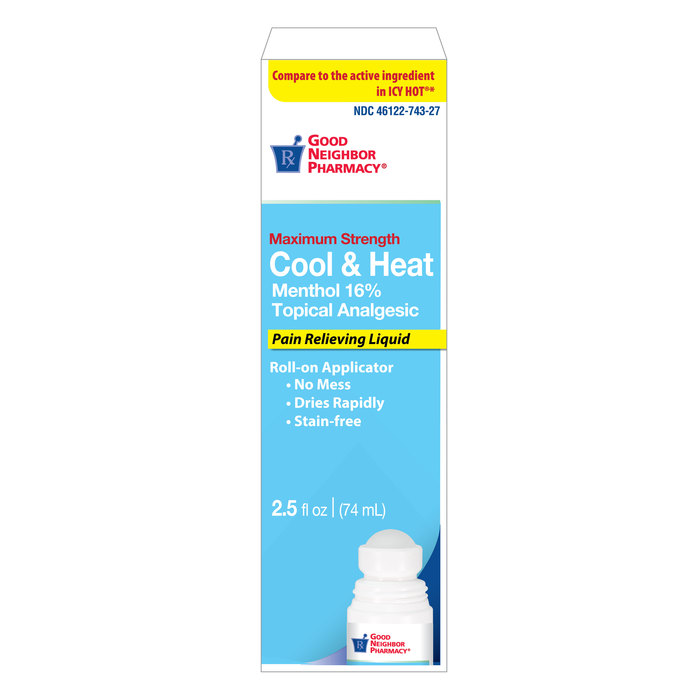 Case of 24-GNP Cool & Heat Pain Relieving Roll-On 2.5oz By Bionpharma /GNP USA 