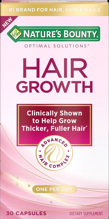 Case of 6- Optimal Solutions Hair Growth Cap 30Ct By Natures Bounty