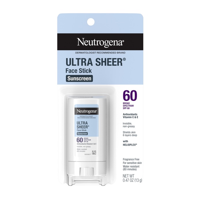 Neutrogena Ultra Sheer Face Stick Sunscreen SPF60 0.47oz By J&J Consumer 