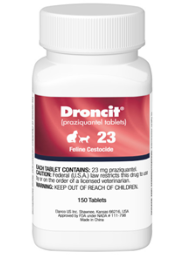 Droncit 23 Feline Cestocide Tablets, 150 Count By Elanco (Vet)