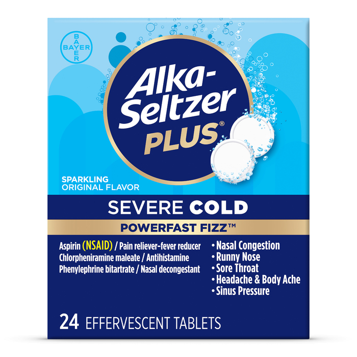 Pack of 12-Alka Seltzer Plus Severe Cold Tab 24 Ct  BAYER CORP-CONS HEALTH 