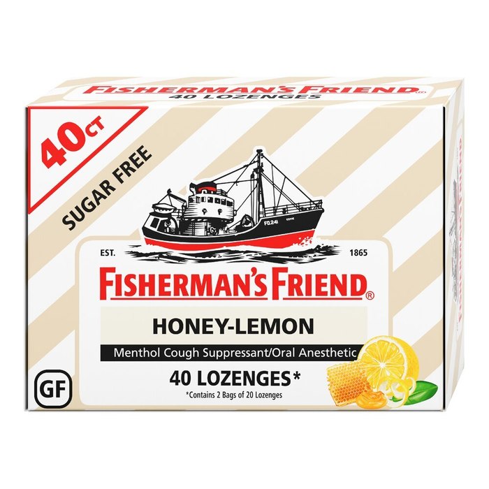 Pack of 12-Fisherman's Friend Menthol Cough Sup/Oral Anesthetic SF Honey Le