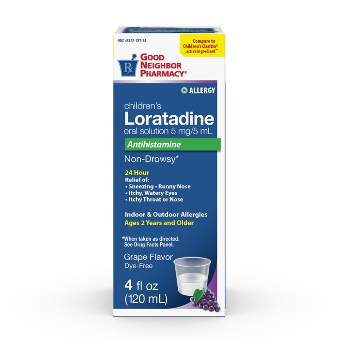 Case of 48-Good Neighbor Pharmacy Children's Loratadine S/F Grape Syrup 4oz