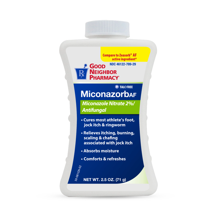 Case of 12-Good Neighbor Pharmacy MiconazorbAF 2% Talc-Free Powder 2.5 oz