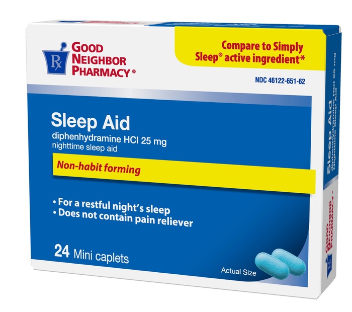 Case of 24-GNP Good Neighbor Pharmacy Sleep Aid Night Time Mini Cpl 24Ct 