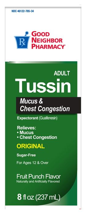 Case of 24-Good Neighbor Pharmacy Tussin S/F Mucus & Chest Congestion Syrup 8oz