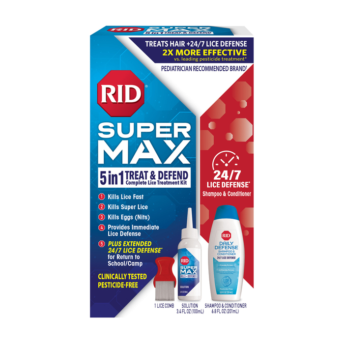 Case of 12-RID Super Max Complete Lice Elimination Kit 1 EA