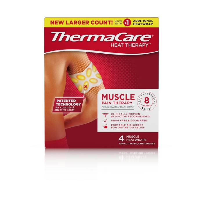 Pack of 12-ThermaCare Muscle Pain Therapy Heatwraps 4 EA