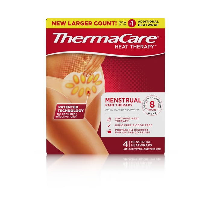Pack of 12-ThermaCare Menstrual Pain Therapy Heatwraps 4 EA 