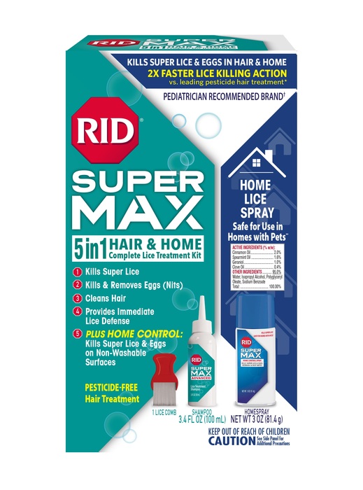 Case of 12-RID Super Max 5in1 Complete Hair & Home Lice Treatment Kit