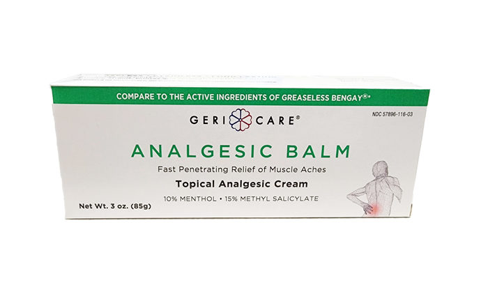 Pack of 144-Analgesic Balm Cream 3 OZ GERI-CARE Pharma USA